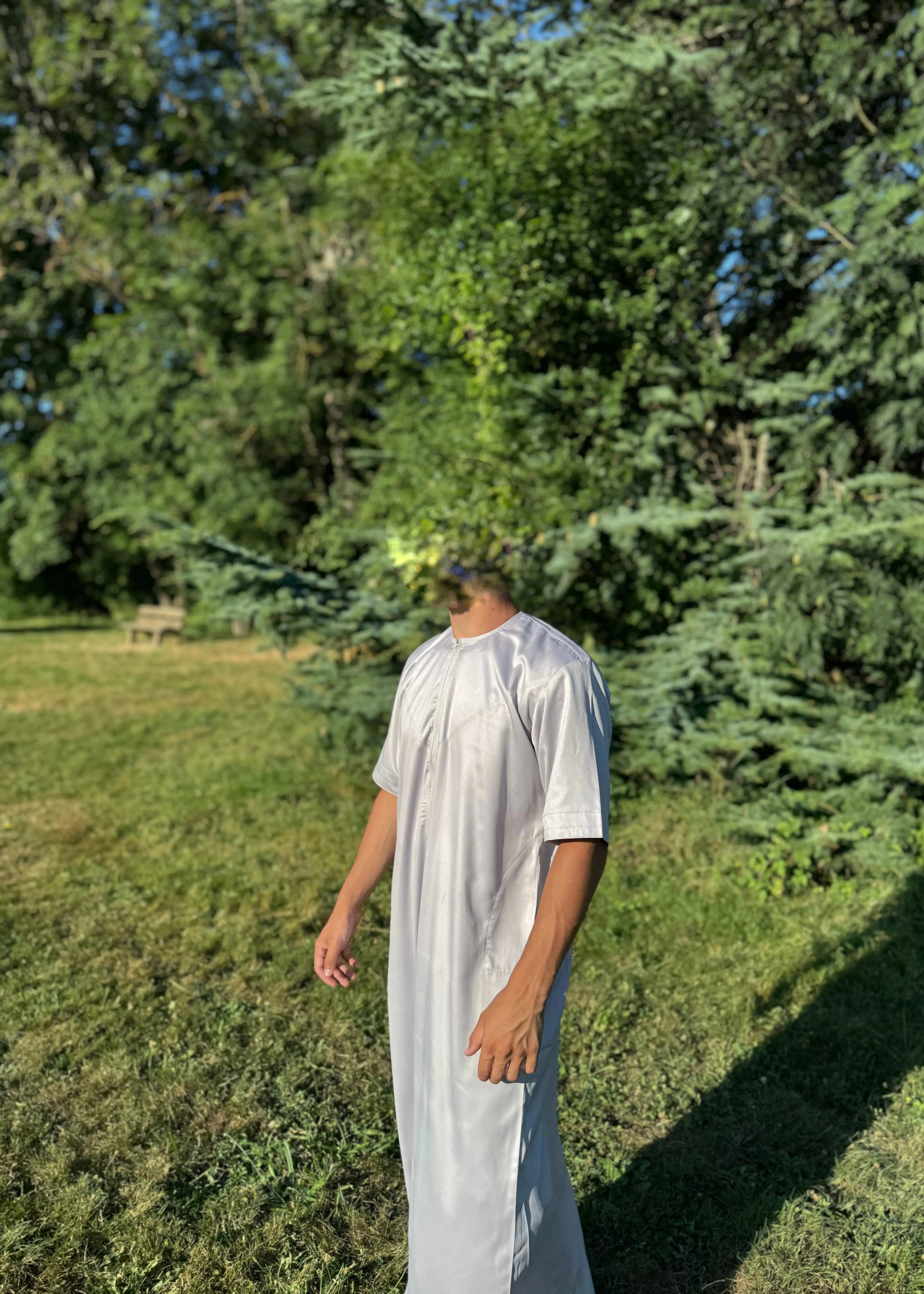 Qamis Gris Argenté - Emirati - Emqamis