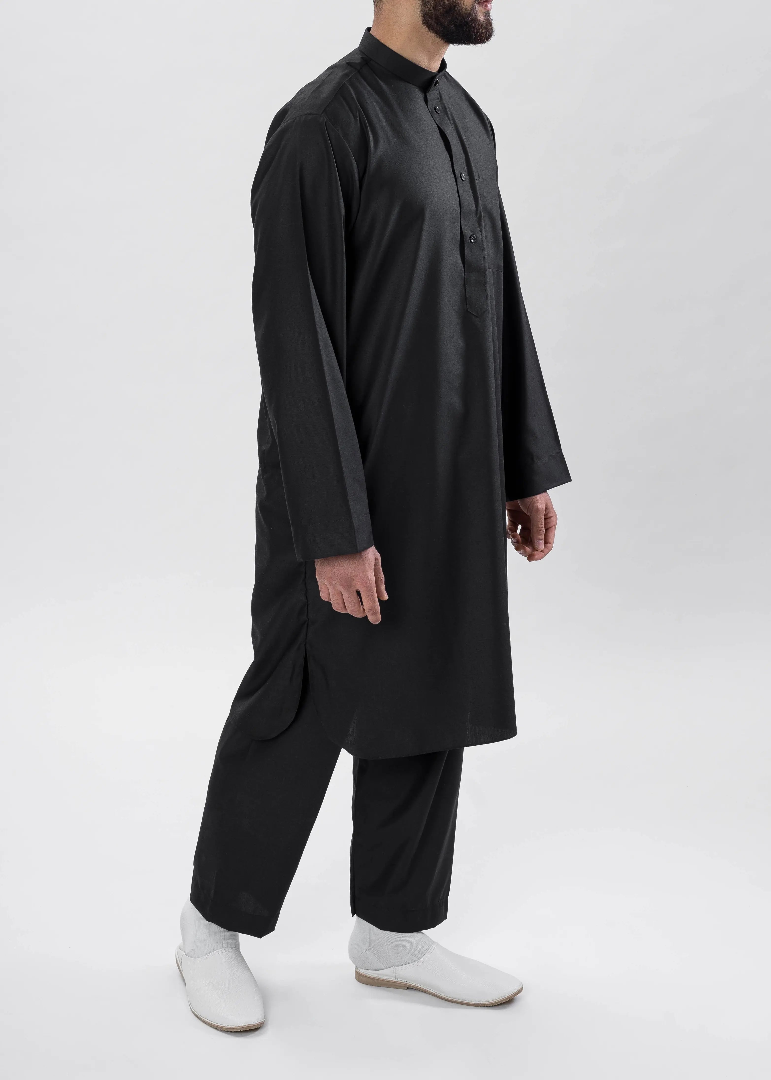 Qamis Noir - Pakistanais - Emqamis