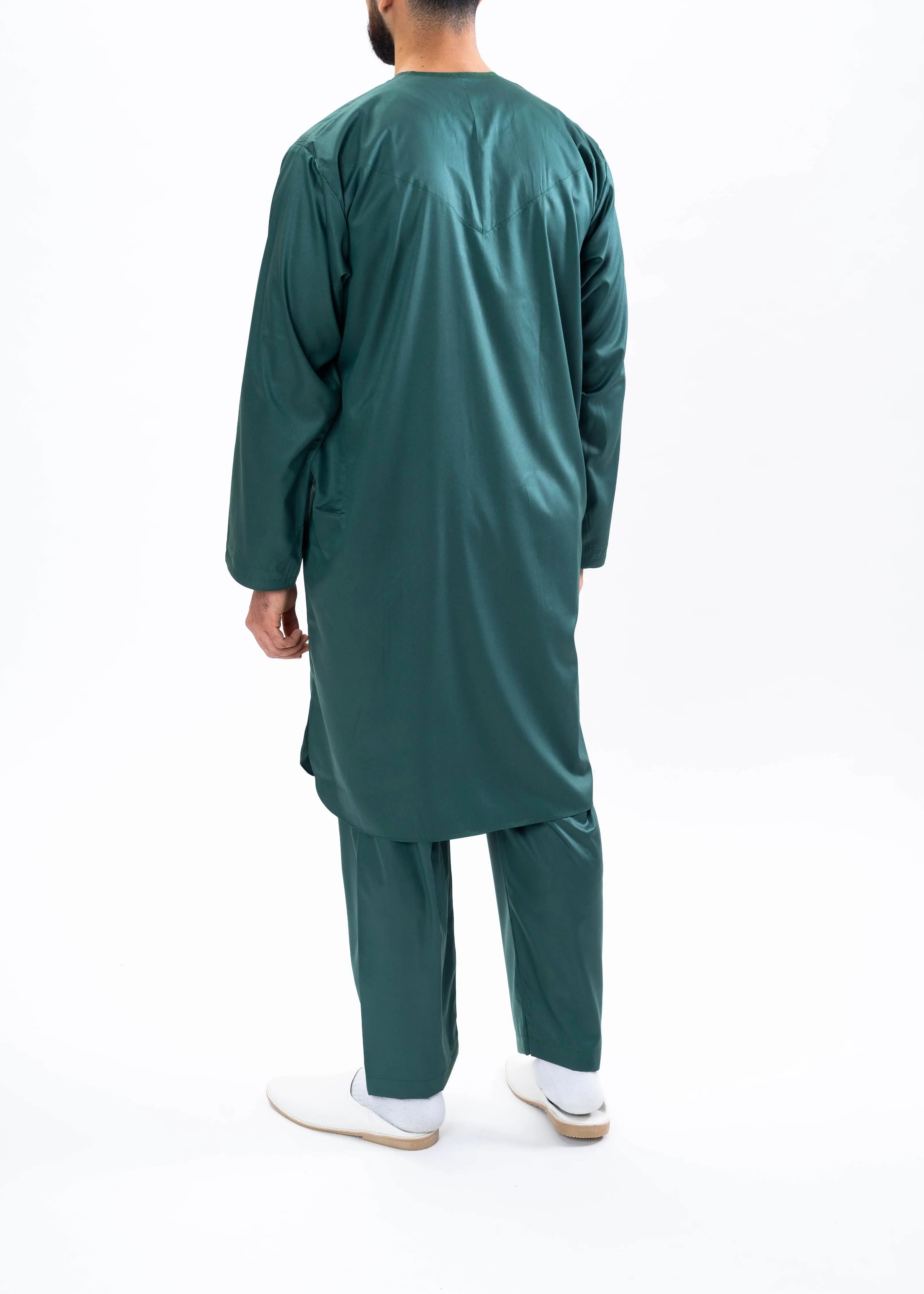 Qamis Vert Bouteille - Pakistanais - Emqamis