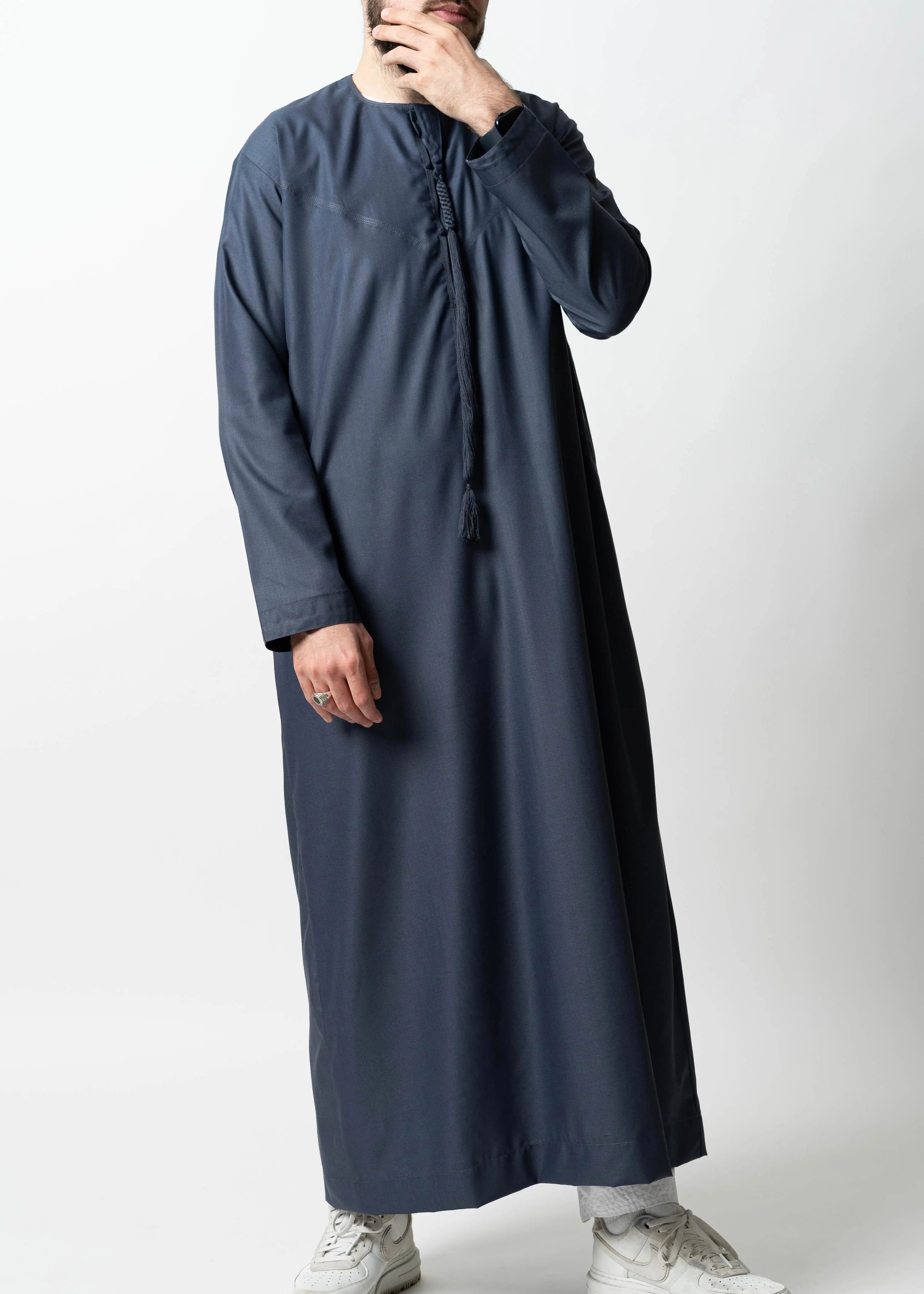 Qamis Gris - Emirati - Emqamis