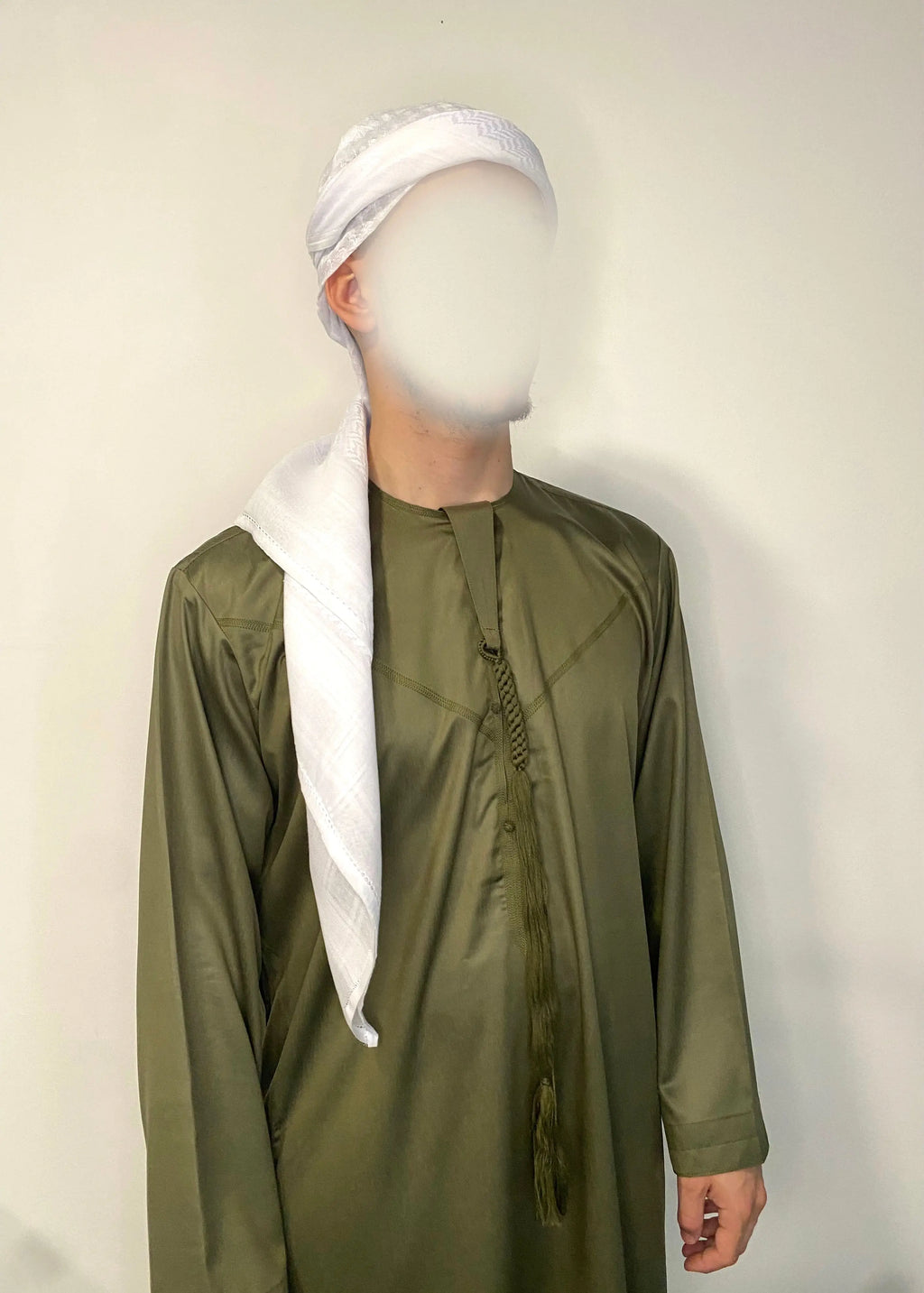 Qamis Vert Olive - Emirati - Emqamis