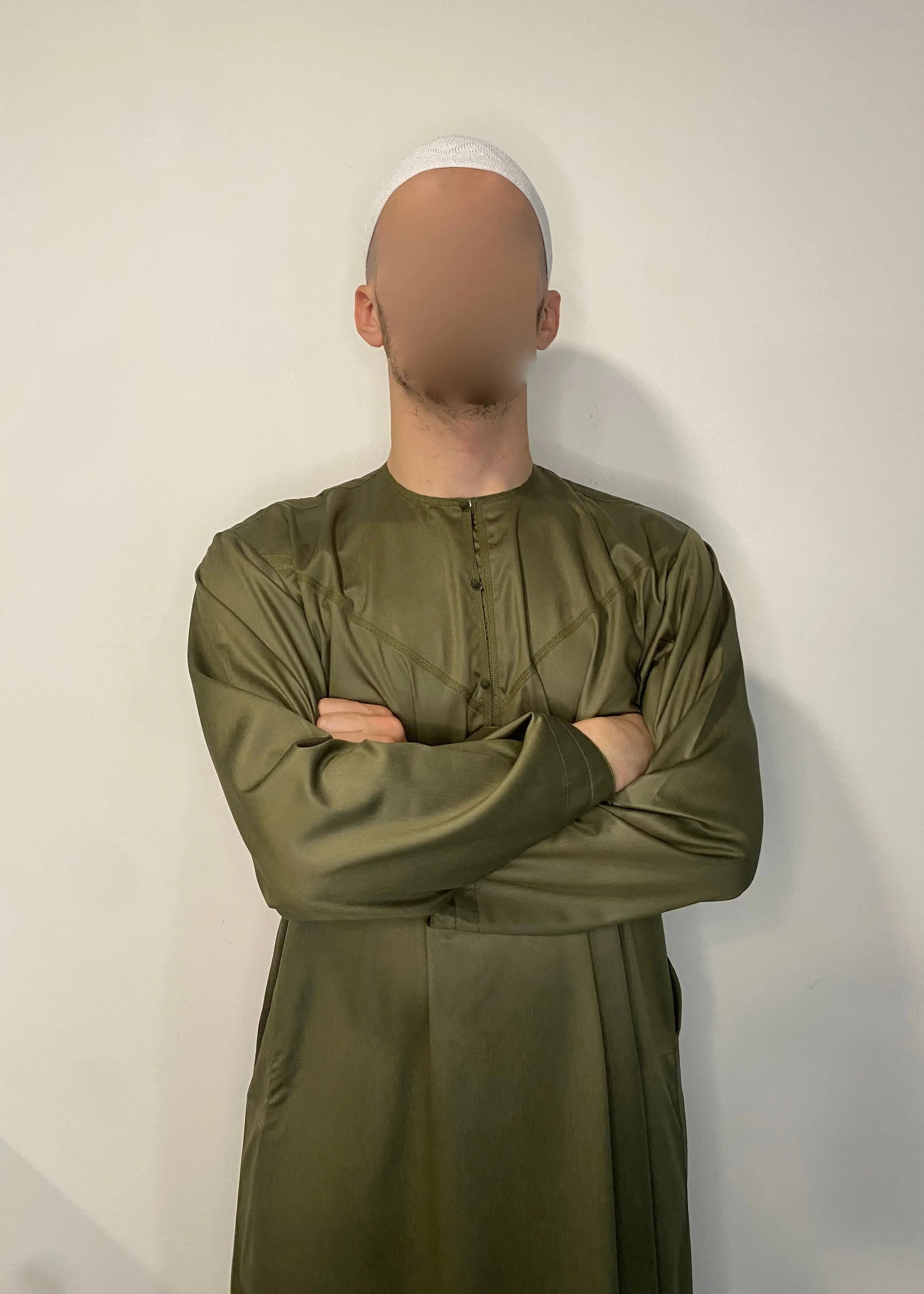 Qamis Vert Olive - Emirati - Emqamis