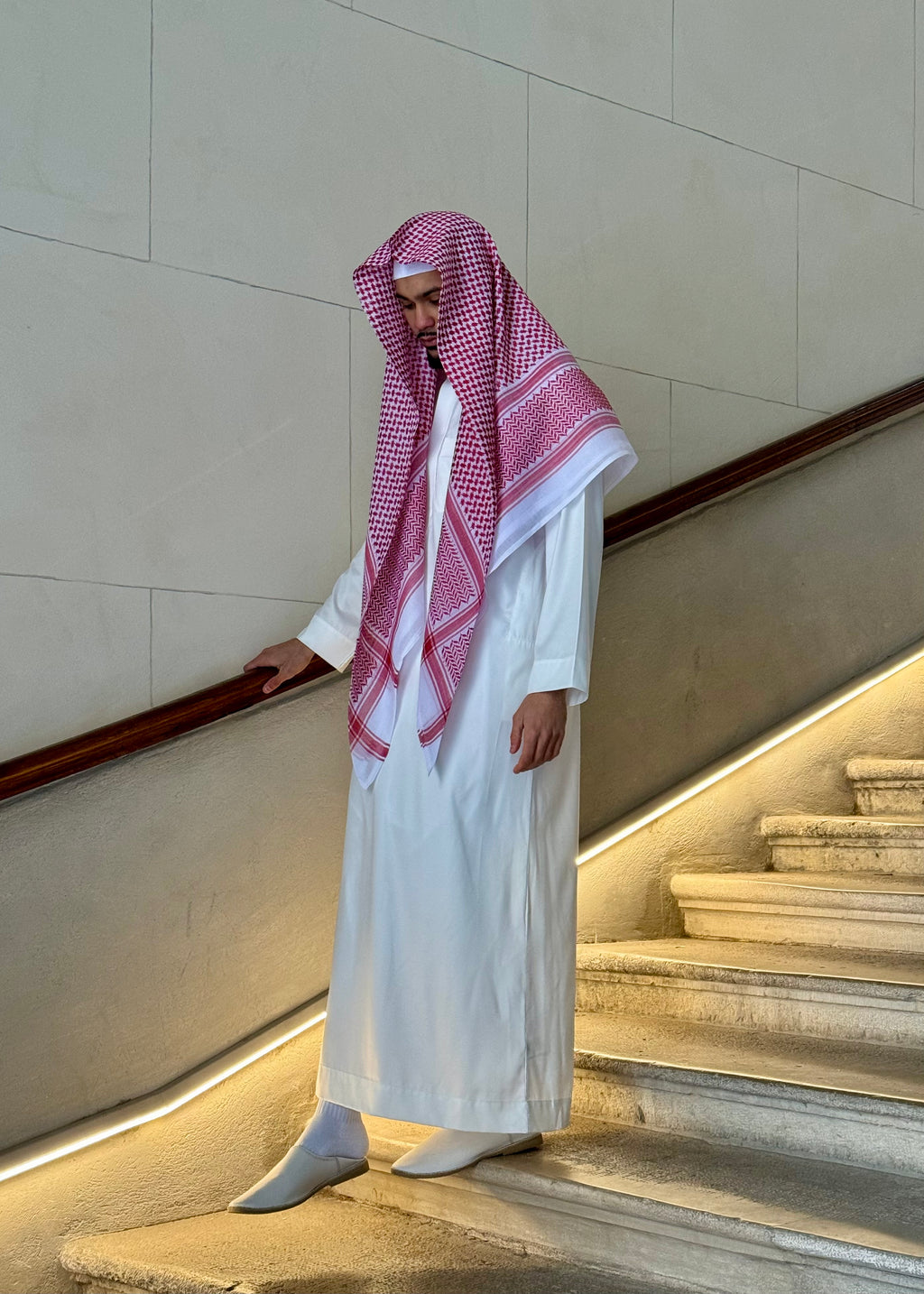 Shemagh Gernas Saoudien | Rouge - Emqamis