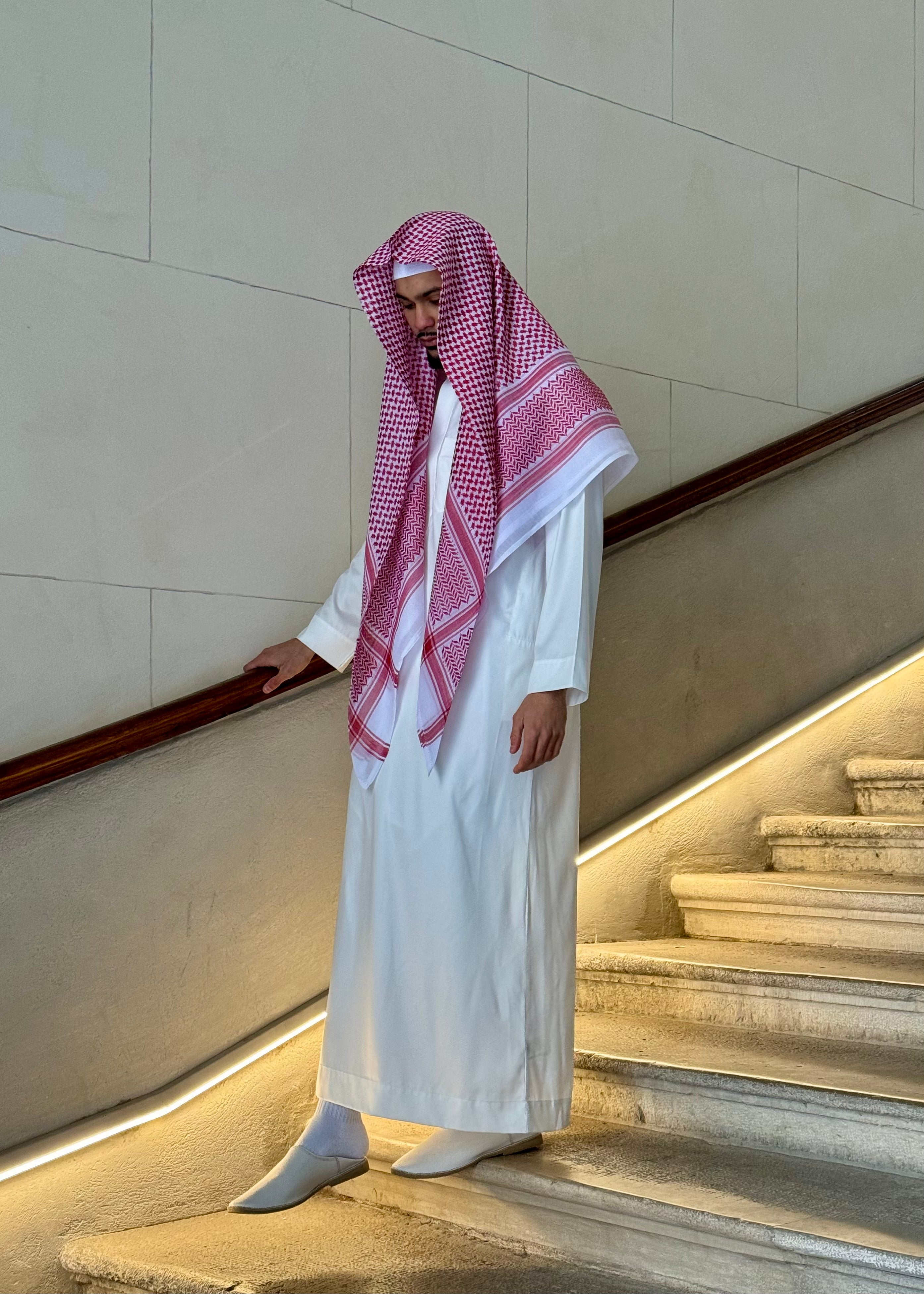 Shemagh Gernas Saoudien | Rouge - Emqamis