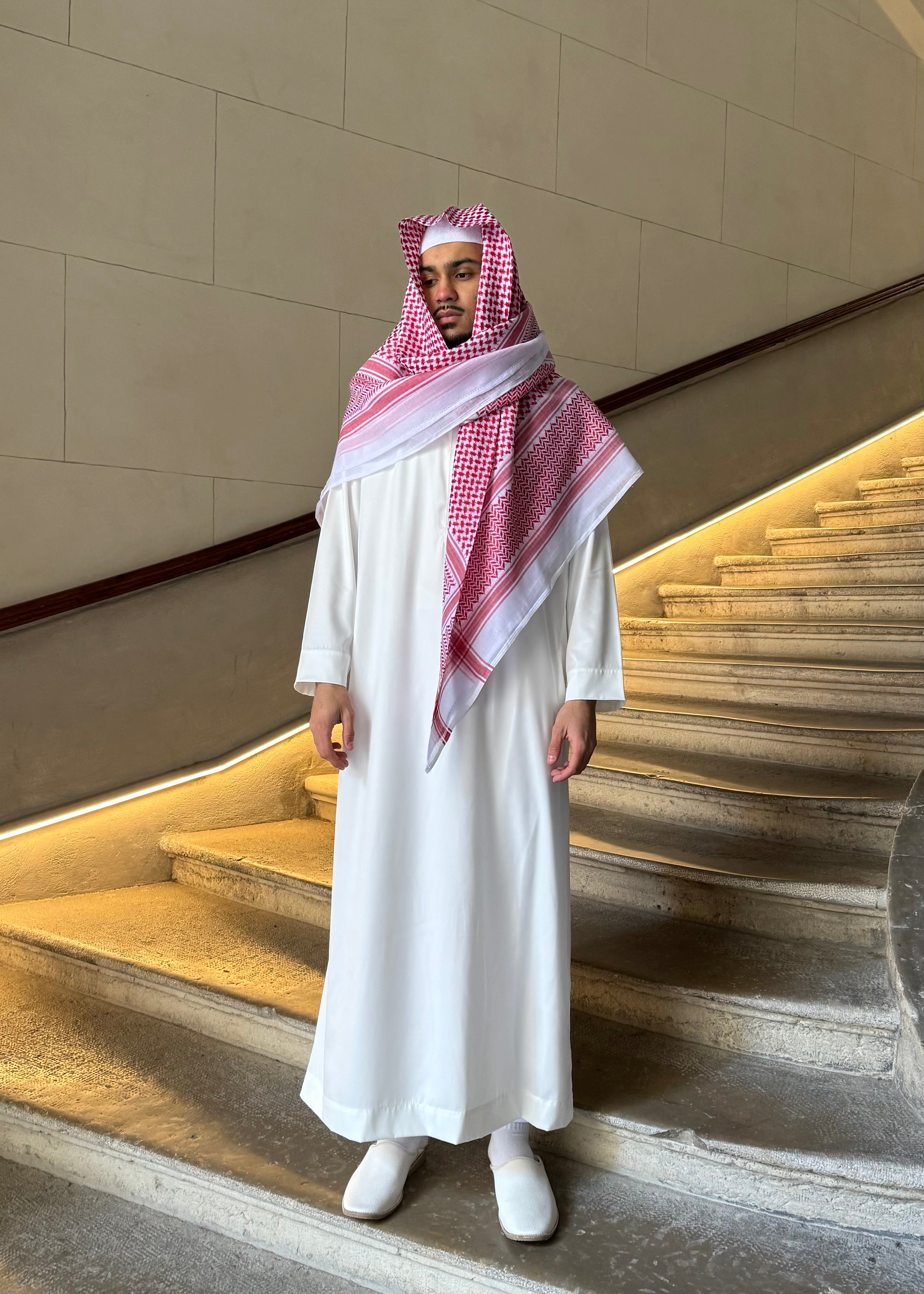 Shemagh Gernas Saoudien | Rouge - Emqamis