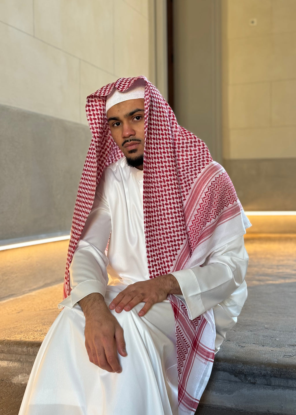 Shemagh Gernas Saoudien | Rouge - Emqamis