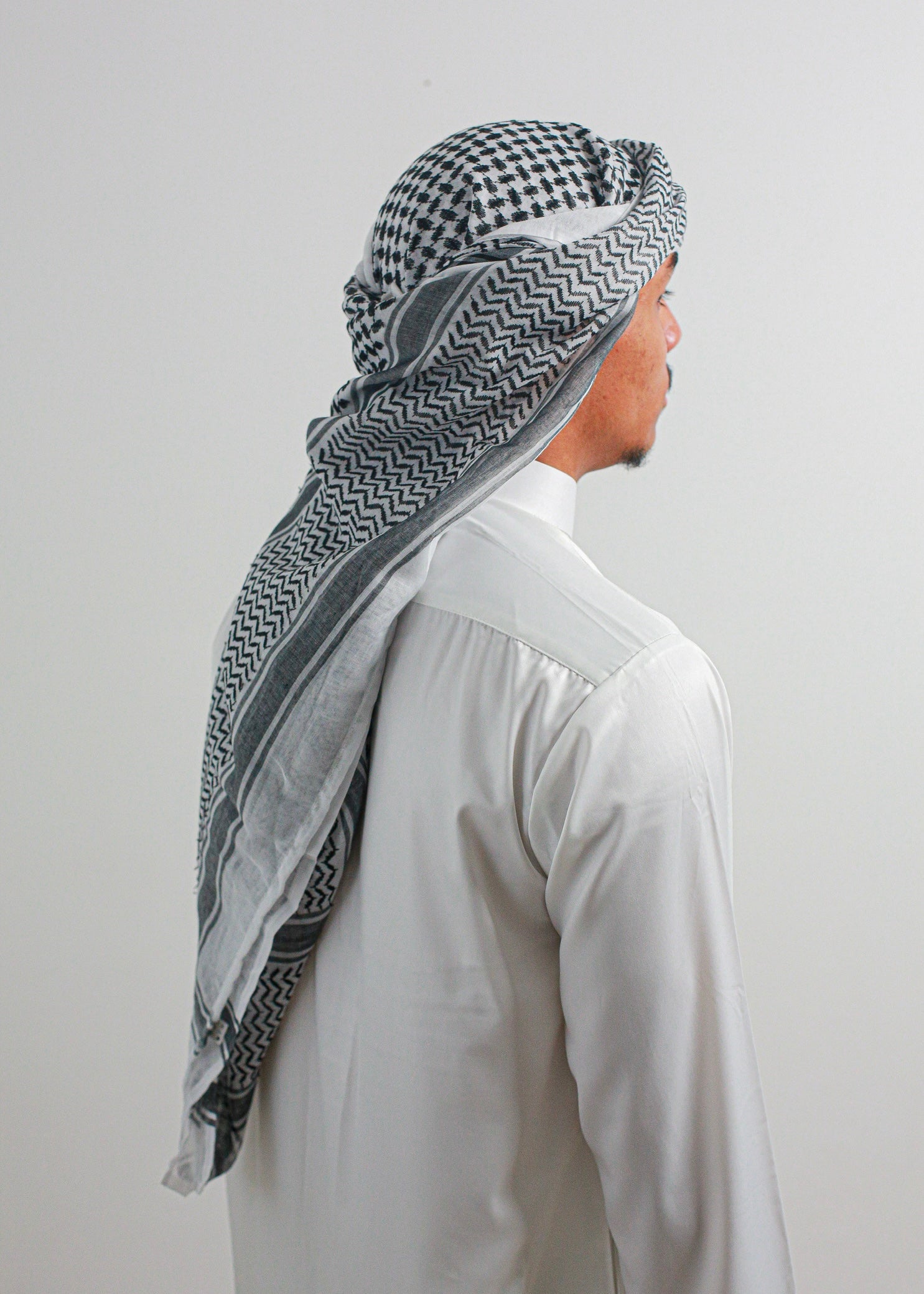 Shemagh de Palestine | Noir et Blanc - Emqamis