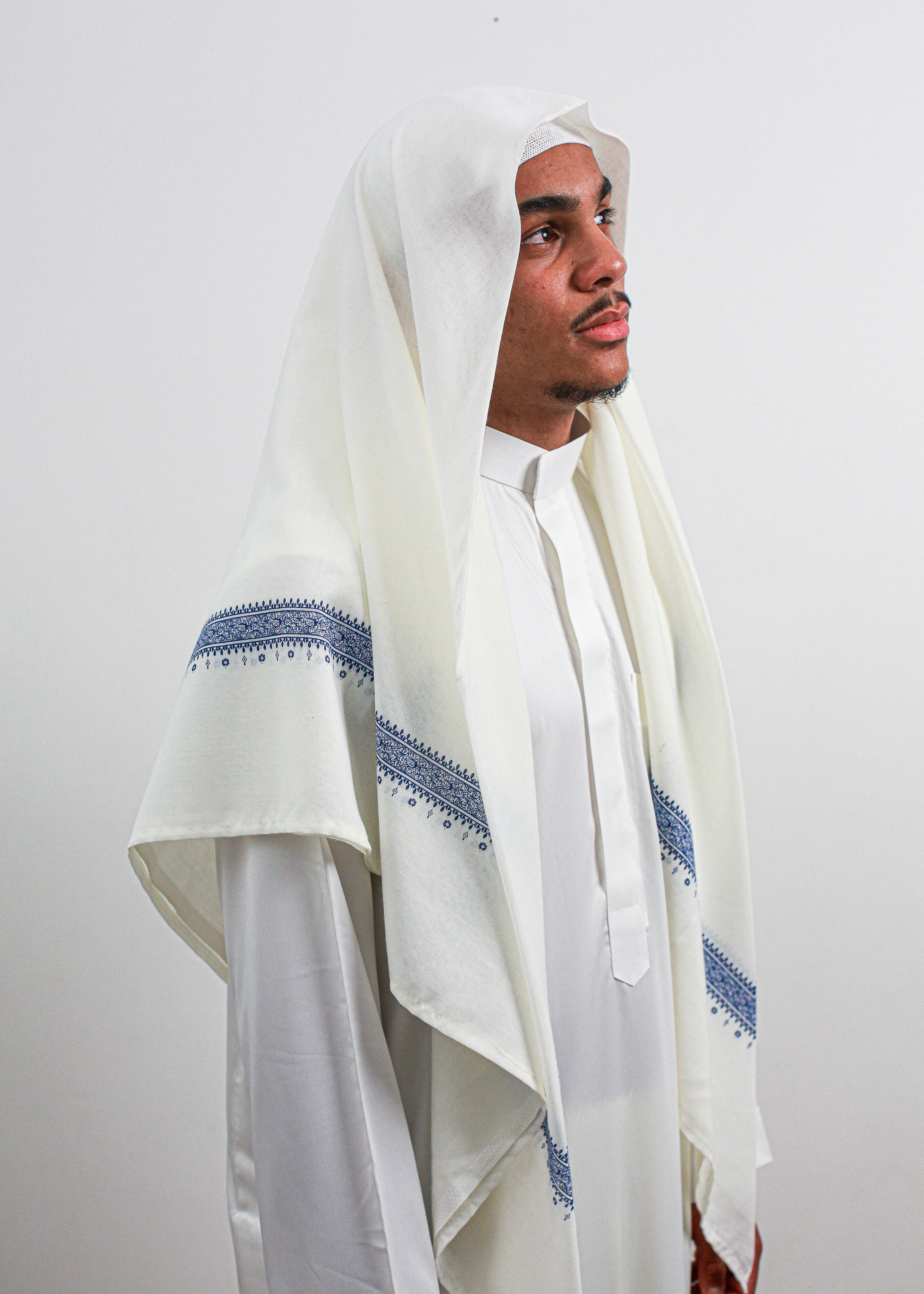 Shemagh Yéménite | Bleu - Emqamis